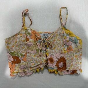 American Eagle Outfitters Floral Patchwork Crop Top